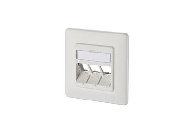 Modul Anschlussdose UP 3 Port unbestückt reinweiß