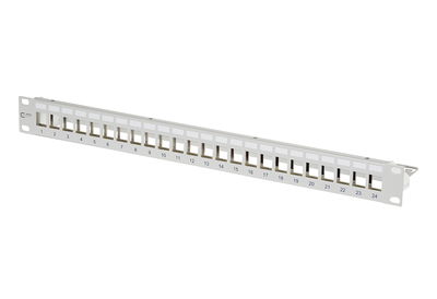 Keystone 19 Zoll Modulträger 1HE 24 Port grau unbestückt, geschirmt