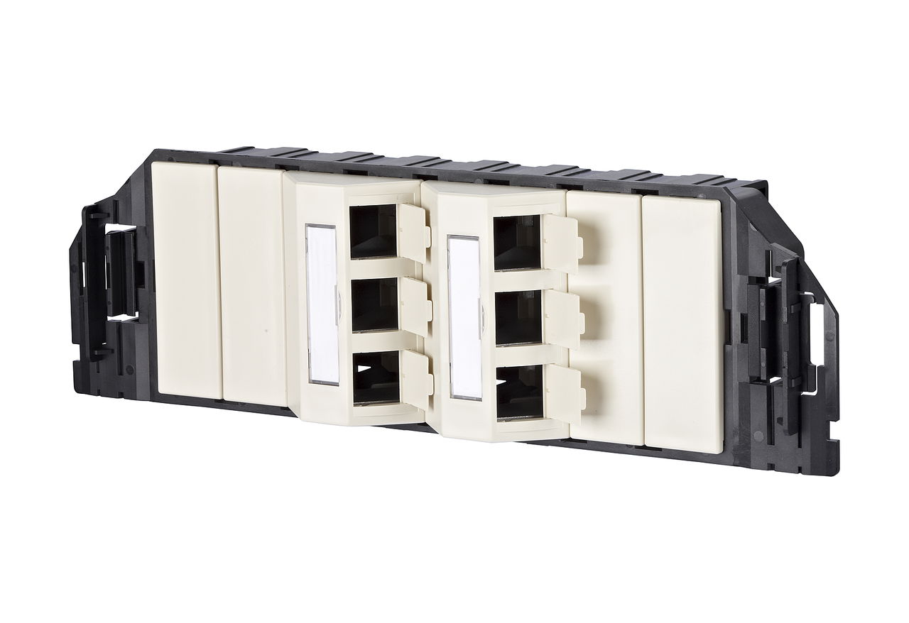 Subway Unterflureinheit GB3 Modul 6 Port unbestückt perlweiß