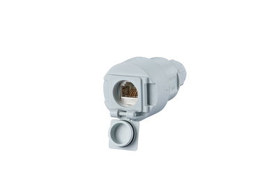 E-DAT Industry IP67 V6 Kabelkupplung, 1 Port Cat.6A - C6Amodul