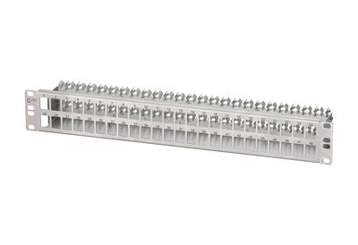 Keystone 19 Zoll Modulträger 1,5HE 48 Port Edelstahl unbestückt