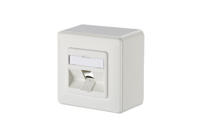 Modul Anschlussdose AP 1 Port unbestückt reinweiß 43 mm