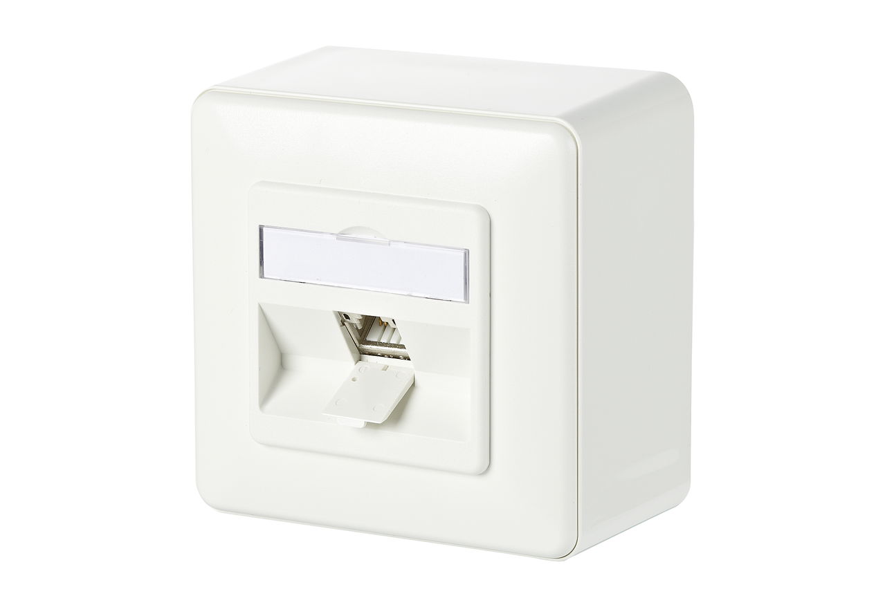 C6Amodul 1 Port 180°M AP reinweiß