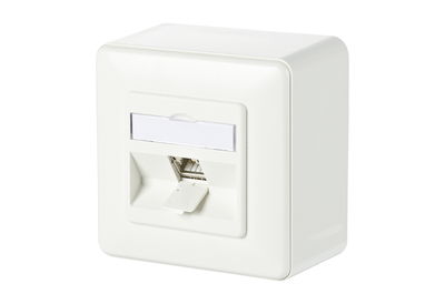 C6Amodul 1 Port 180°M AP reinweiß