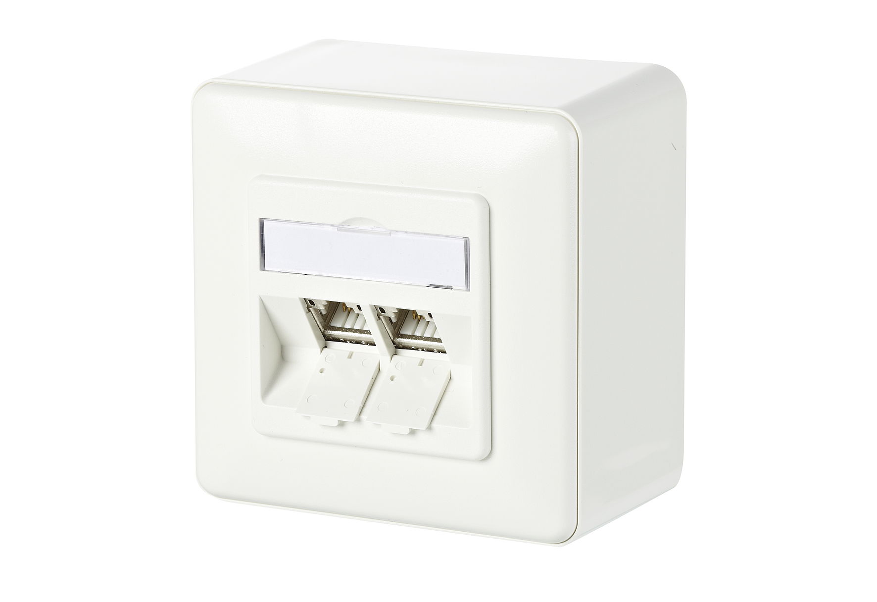 C6Amodul 2 Port 180°M AP reinweiß