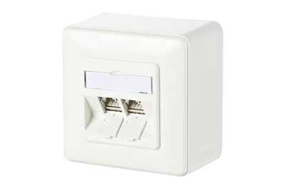 C6Amodul 2 Port 180°M AP reinweiß