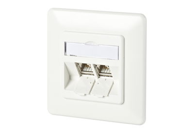 C6Amodul 2 Port 180°M UP reinweiß