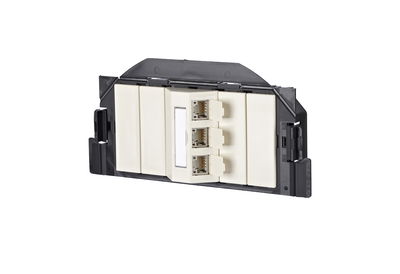 C6Amodul 3 Port 180°M GB2 perlweiß