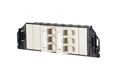 C6Amodul 6 Port 180°M GB3 perlweiß
