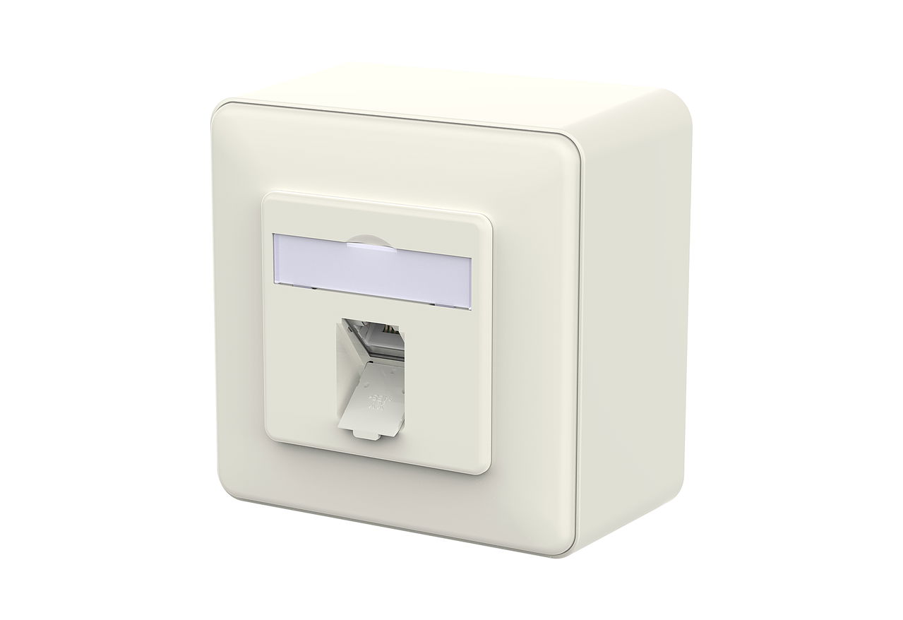 E-DAT C6A IDC 1 Port AP reinweiß