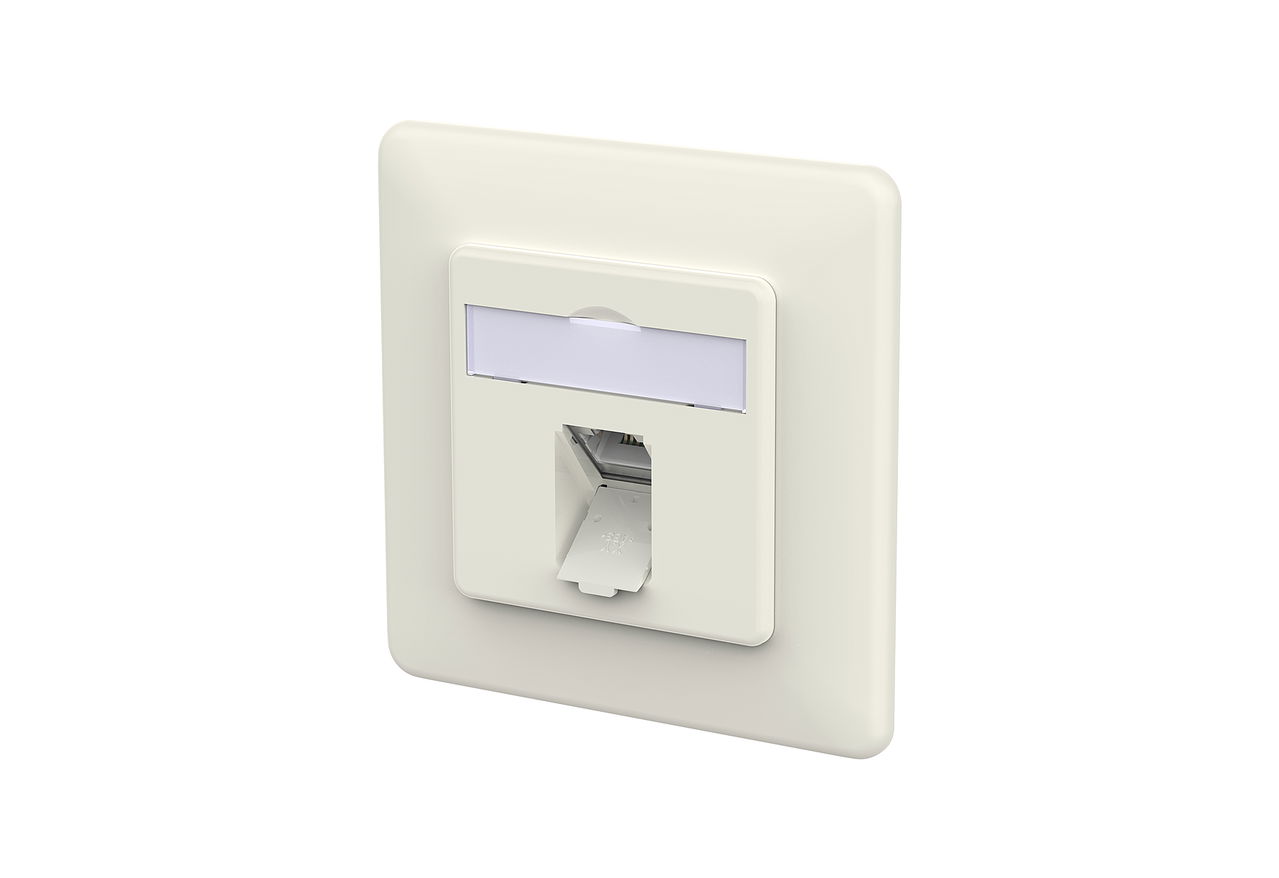E-DAT C6A IDC 1 Port UP reinweiß