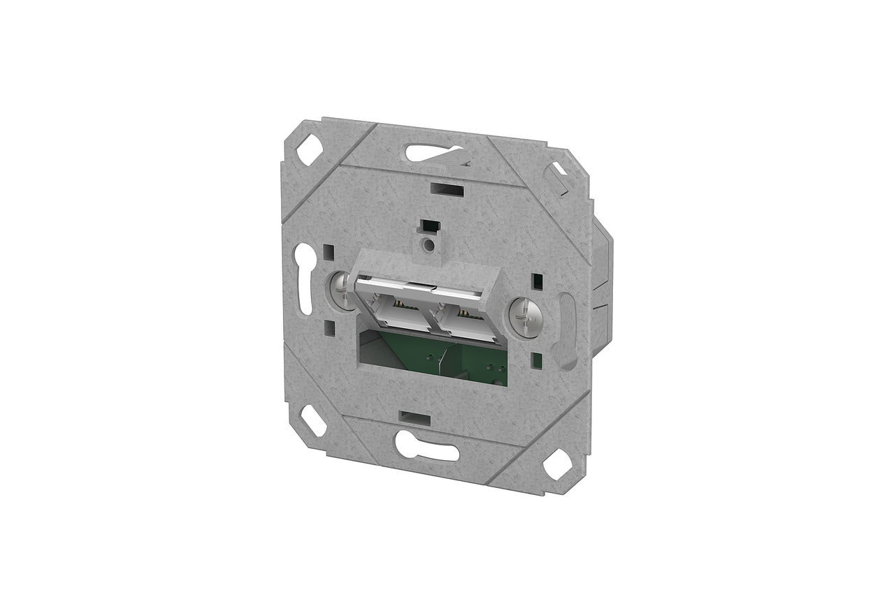 E-DAT C6A IDC 2 Port UP0 metallisch