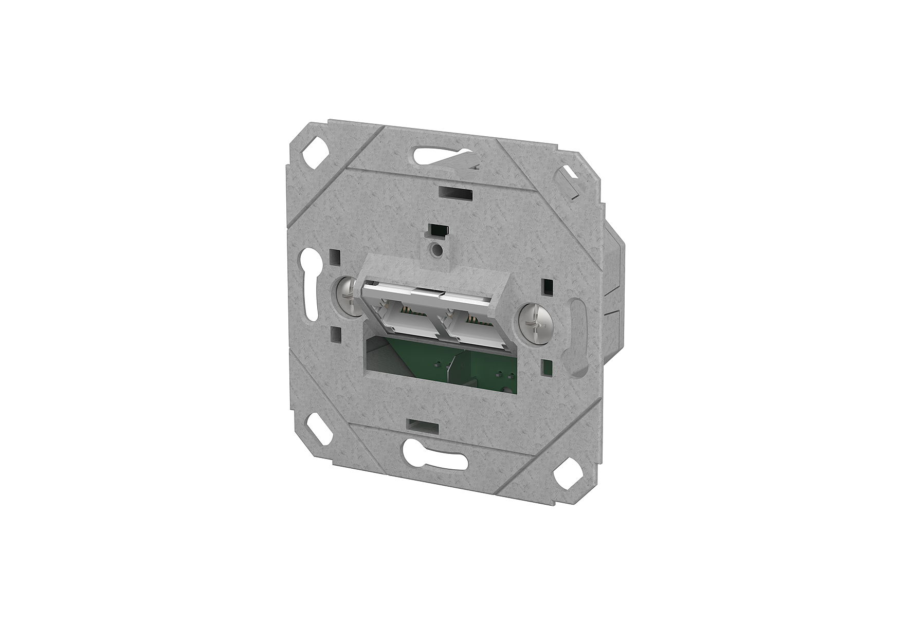 E-DAT C6A IDC 2 Port UP0 metallisch