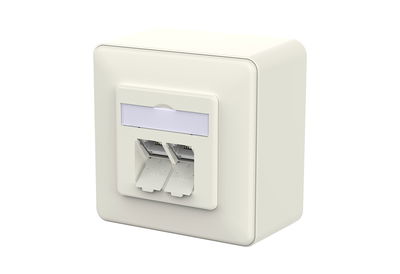 E-DAT C6A LSA++ 2 Port AP reinweiß