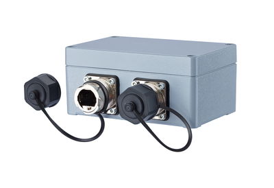 E-DAT Industry IP67 V1 2 Port Metall Aufputzgehäuse