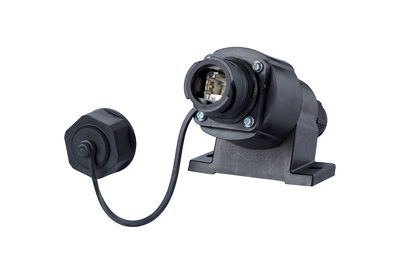 E-DAT Industry IP67 V1 AP + RJ45 Feldbuchseneinsatz Cat.6 Class EA, T568B