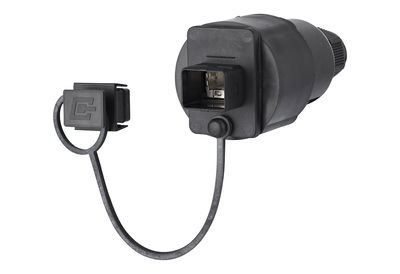 E-DAT Industry IP67 V4 Kabelkupplung + RJ45 Feldbuchseneinsatz Cat.6 Class EA, T568B