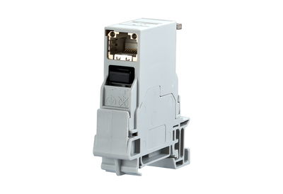 E-DAT Industry Tragschiene TS35 + RJ45 Feldbuchseneinsatz Cat.6 Class EA, PROFINET