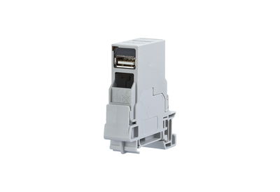 E-DAT Industry Tragschiene TS35 + E-DAT Industry USB A 2.0 Kupplungseinsatz