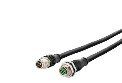 M12 Industrial Ethernet Leitung, X-kodiert, 1,0 m, M12 Stecker gerade - M12 Buchse gerade, PUR