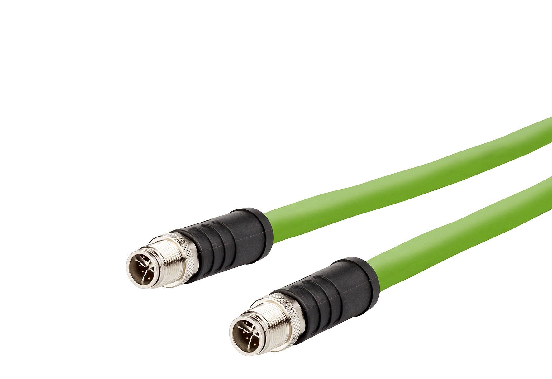 M12 Industrial Ethernet Leitung, X-kodiert, 1,0 m, M12 Stecker gerade - M12 Stecker gerade, Schleppkette, PUR