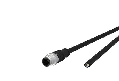 M12 Sensor-/Aktorleitung, A-kodiert, 1,0 m, M12 Stecker gerade - freies Leitungsende, ungeschirmt, 4-polig, PUR
