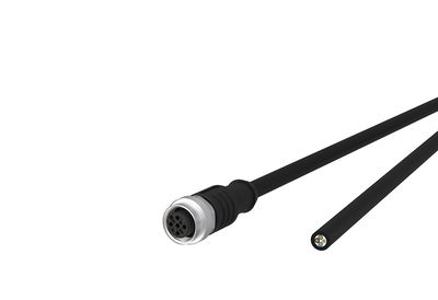 M12 Sensor-/Aktorleitung, A-kodiert, 1,0 m, M12 Buchse gerade - freies Leitungsende, ungeschirmt, 4-polig, PUR
