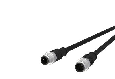 M12 Sensor-/Aktorleitung, A-kodiert, 2,0 m, M12 Stecker gerade - M12 Stecker gerade, ungeschirmt, 5-polig, PUR