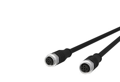 M12 Sensor-/Aktorleitung, A-kodiert, 2,0 m, M12 Buchse gerade - M12 Buchse gerade, geschirmt, 4-polig, PUR-C