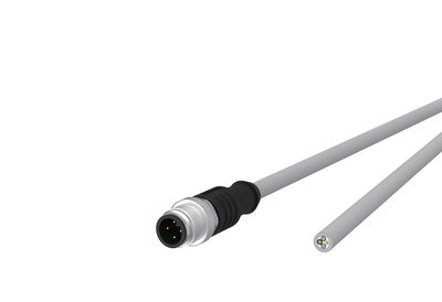 M12 Sensor-/Aktorleitung, A-kodiert, 10,0 m, M12 Stecker gerade - freies Leitungsende, ungeschirmt, 4-polig, PVC