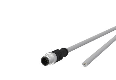 M12 Sensor-/Aktorleitung, A-kodiert, 5,0 m, M12 Stecker gerade - freies Leitungsende, ungeschirmt, 5-polig, PVC