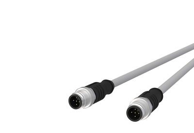 M12 Sensor-/Aktorleitung, A-kodiert, 2,0 m, M12 Stecker gerade - M12 Stecker gerade, ungeschirmt, 5-polig, PVC