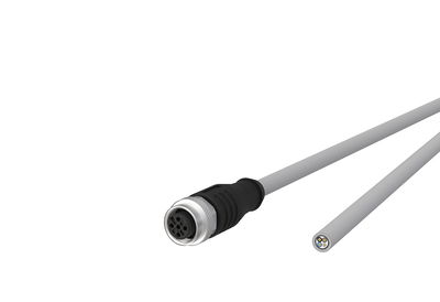 M12 Sensor-/Aktorleitung, A-kodiert, 10,0 m, M12 Buchse gerade - freies Leitungsende, geschirmt, 4-polig, PVC-C