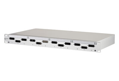 OpDAT PF Patchfeld für 12xSC-D/LC-Q/ST-D