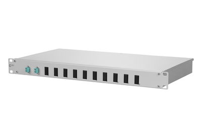 OpDAT fix Patchfeld splice 2xLC-Duplex OM3, 12er Frontplatte