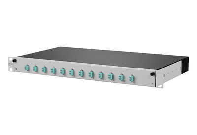 OpDAT slide Patchfeld splice 12xLC-D OM3 grau