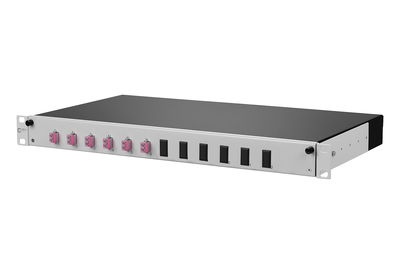 OpDAT slide Patchfeld splice 6xLC-D OM4 grau