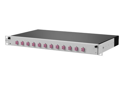 OpDAT slide Patchfeld splice 12xLC-D OM4 grau