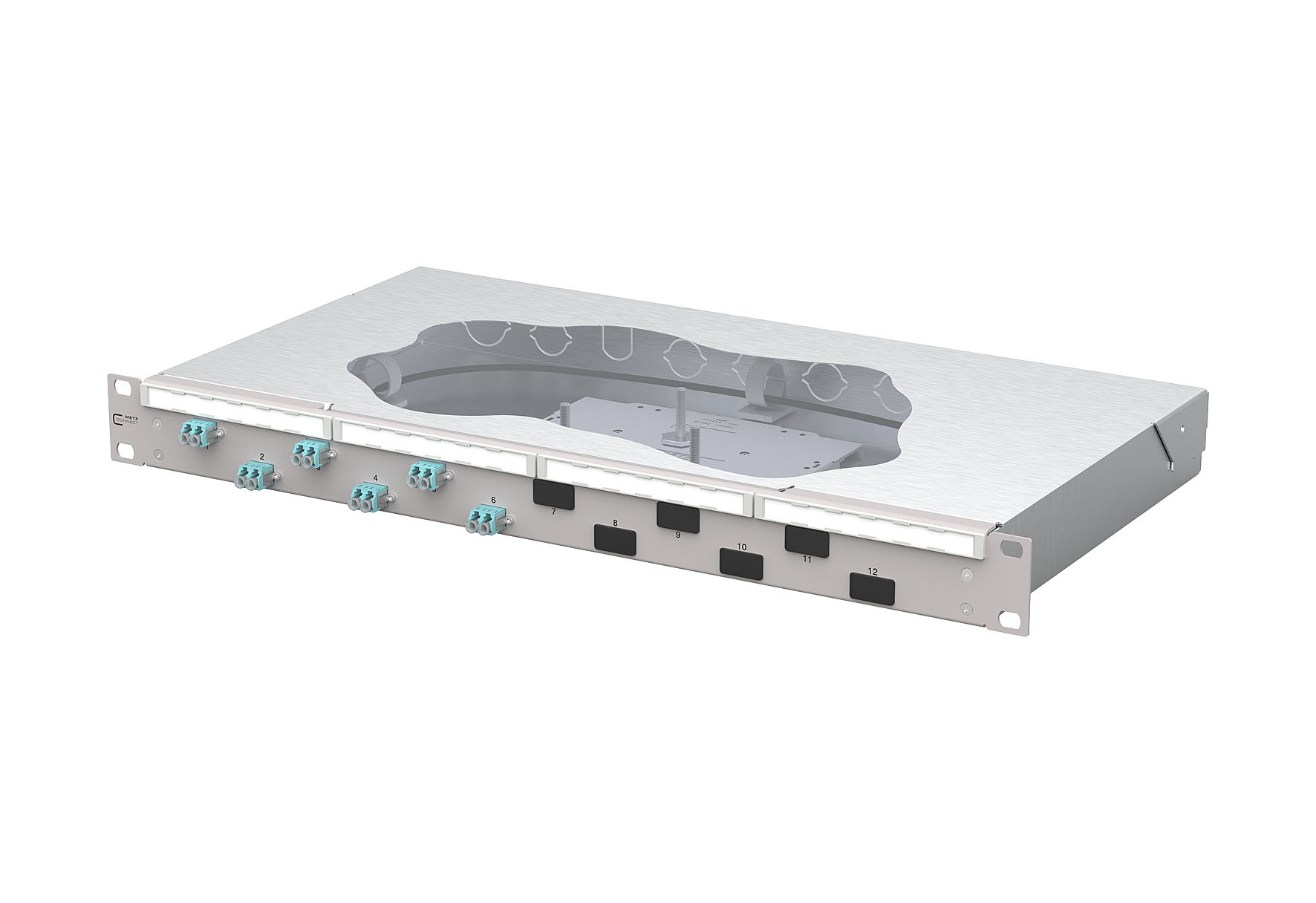OpDAT fix2 Patchfeld splice6xLC-D OM3 grau