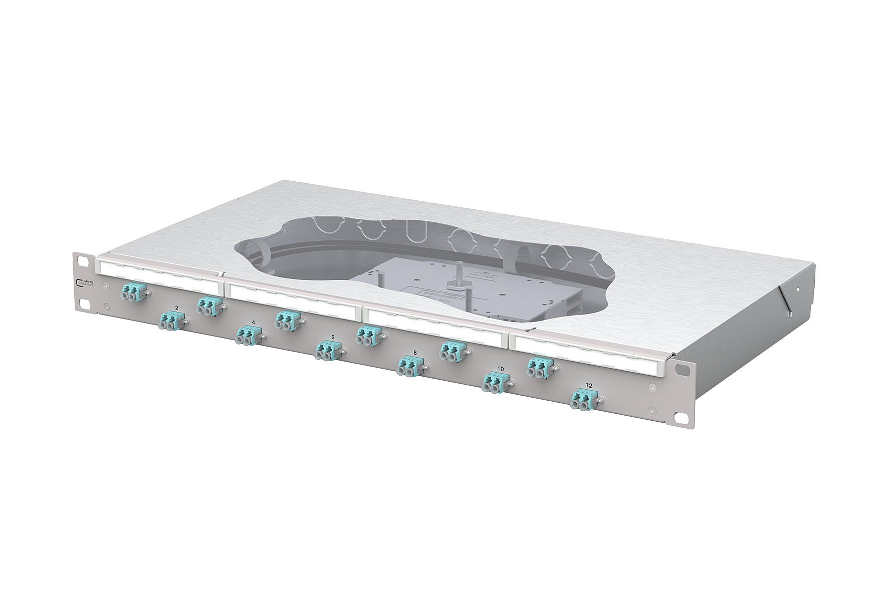 OpDAT fix2 Patchfeld splice12xLC-D OM3 grau