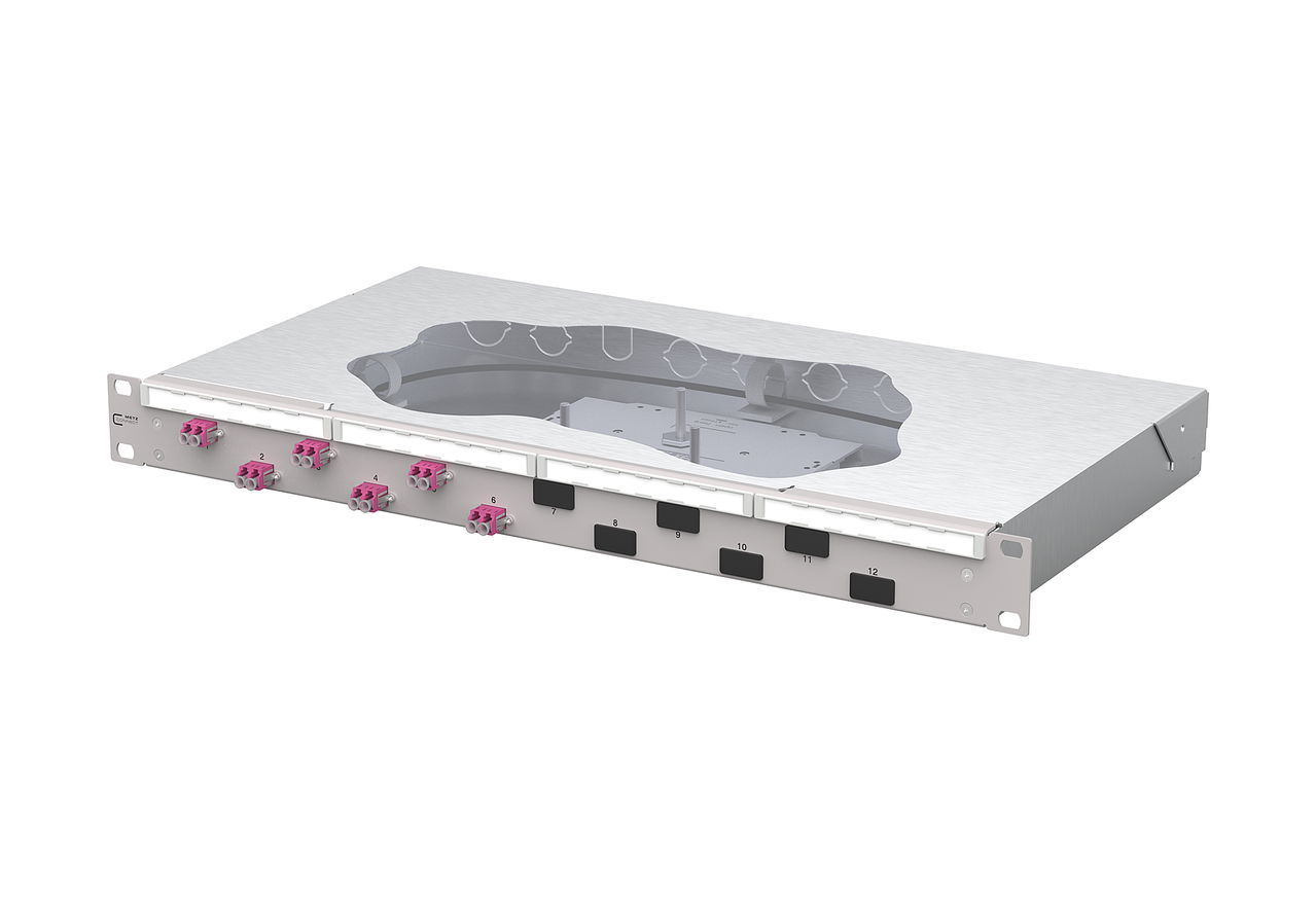 OpDAT fix2 Patchfeld splice6xLC-D OM4 grau