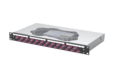OpDAT fix2 Patchfeld splice 24xLC-D OM4 schwarz