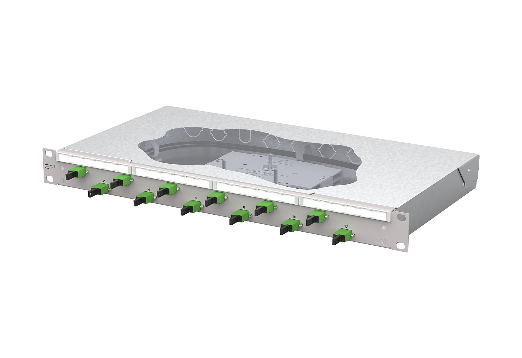 OpDAT fix2 Patchfeld splice12xE2000-S APC OS2 grau