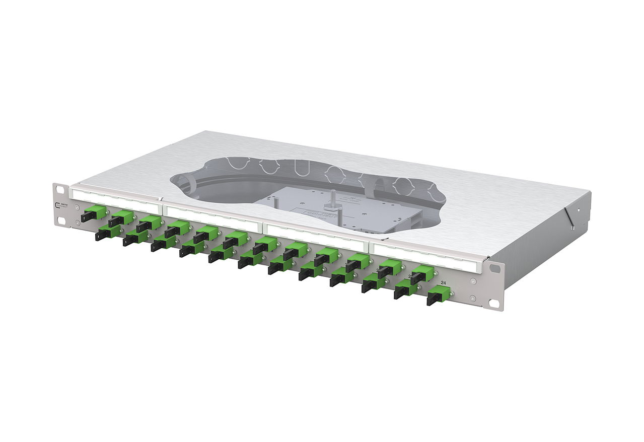 OpDAT fix2 Patchfeld splice24xE2000-S APC OS2 grau