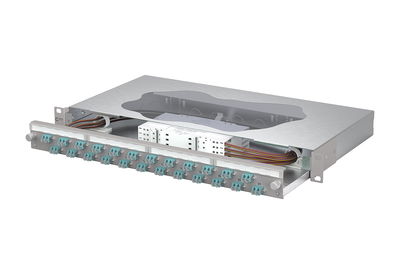 OpDAT slide2 Patchfeld splice24xLC-D OM3 grau