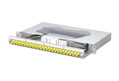 OpDAT slide2 Patchfeld splice 24xST-D OM3 grau