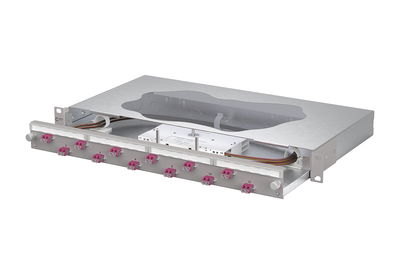 OpDAT slide2 Patchfeld splice12xLC-D OM4 grau