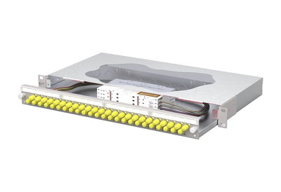 OpDAT slide2 Patchfeld splice 24xST-D OM4 grau