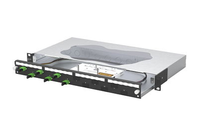OpDAT slide2 Patchfeld splice 6xE2000-S APC OS2 schwarz