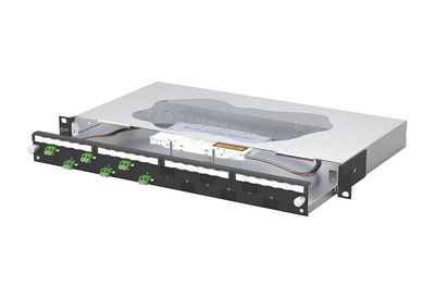 OpDAT slide2 Patchfeld splice 6xLC-D APC OS2 schwarz